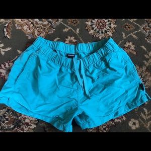 Patagonia teal drawstring shorts